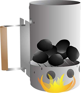 Allume-feu de cheminée en acier inoxydable, portable, pour barbecue, allume-charbon, avec poignée en bois - Product Image 3