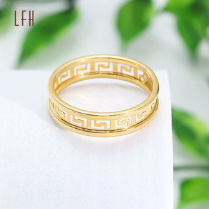 โรงงานขายส่งเครื่องประดับทองคำแท้ <span class=keywords><strong>18k</strong></span> เครื่องประดับทองคำแท้ Au750 แหวนทองคำแท้ <span class=keywords><strong>18k</strong></span> แบบกลวงบาง แหวนทองคำแท้ <span class=keywords><strong>18k</strong></span> ของแท้ - Product Image 4