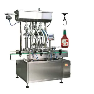 KPF1000-4A Automatic Vertical 20ml-1000ml Servo-driven Viscous Liquid Jam Filling Machine