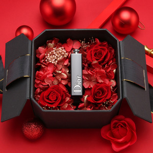 Coffret Cadeau de Noël de Luxe Noir pour Cosmétiques et Rouges à Lèvres – Boîtes de Maquillage et Coffrets Cadeaux Floraux pour Rouges à Lèvres - Product Image 5