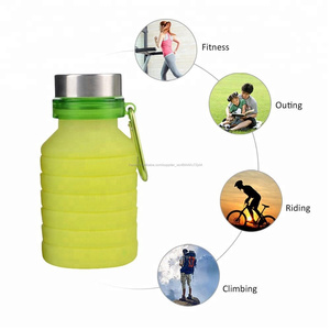 <span class=keywords><strong>Gran</strong></span> oferta botella para deporte al exterior plegable de silicona plegable botella de agua con logotipo personalizado - Product Image 6