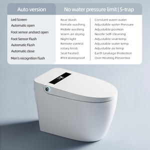 Inodoro inteligente Premium montado en el suelo Tecnología de gama alta Forma de cuenco confiable de bajo mantenimiento con control remoto incluido - Product Image 6