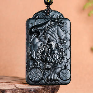 Pendentif en jade Hetian naturel de style chinois Pi Xiu, design original UNISEXE, cadeau avec certificat d'évaluation C008 - Product Image 3