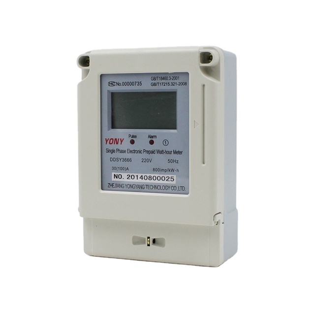 DDSY3666 YONY Single Phase Prepaid Electricity Meter with Smart Card