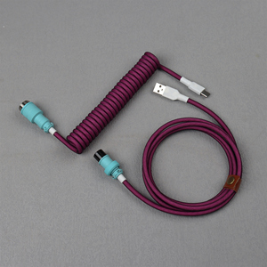 Cavo a spirale a molla da USB a 5 pin di fabbrica OEM 5 pin maschio GX16 aviatore a cavi a spirale di tipo c per tastiere meccaniche - Product Image 5