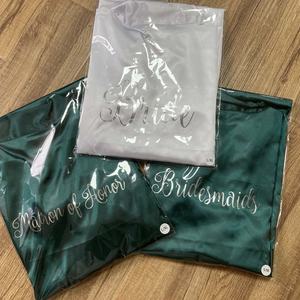 Kimono de seda satinada para novia y dama de honor, túnicas de boda - Product Image 4