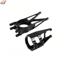Support de fixation de moteur en aluminium usiné CNC, anodisé noir, léger, de précision, OEM personnalisé