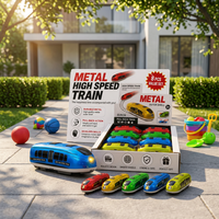 Train jouet en métal à rétrofriction, échelle 1:5, en forme de voiture moulée sous pression, avec gomme à effacer en caoutchouc réaliste, cadeau de bureau