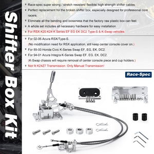 Caja de cambios, Cables de cambio, Perilla de cambio, Soporte de transmisión, Placa base de cambio, Pasacables de firewall, Manual Race-Spec para RSX K-Swap K20 <span class=keywords><strong>K24</strong></span> - Product Image 2