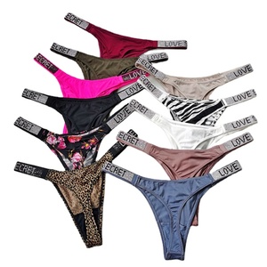 Perizoma da donna con strass a forma di lettera <span class=keywords><strong>LOVE</strong></span>, a vita bassa, senza cuciture, sexy, per palestra, lingerie - Product Image 1