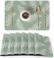 Sets de table en similicuir, vinyle lavable, sets de table pour table de cuisine, résistants à la chaleur, imperméables