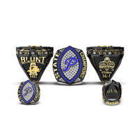 Bagues de championnat en métal personnalisées pour les jeunes, bagues de championnat de football, de softball et de baseball