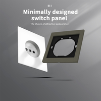 Enchufe de Pared WESA 16A, 1 Tomacorriente, Diseño Moderno y Lujoso, Enchufe Europeo