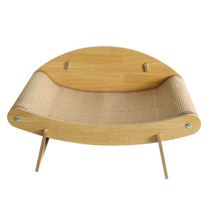 Hamac pour chat en forme de crabe, griffoir durable en panneau de densité et tapis de chanvre, pour affûter les griffes, style épuré - Product Image 5