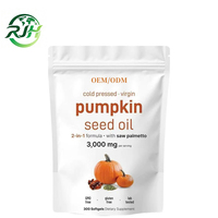 Gélules d'huile de graines de citrouille OEM avec Saw Palmetto 3000mg Équivalent Complément Alimentaire 2-en-1 Marque Privée