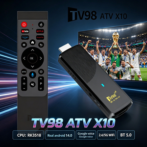 ราคาโรงงาน ทีวี98 ATV X10 Fire TV Stick 4K*2K Rockchip RK3518 Quad Core 5GHz WIFI BT5.0 รีโมทคอนโทรลแบบสั่งงานด้วยเสียง ระบบ Android 14.0 - Product Image 1