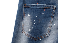 Jeans pour hommes sur mesure, en coton denim, coupe slim, déchirés, vintage, imprimés, patchwork, streetwear décontracté, fabricant de haute qualité