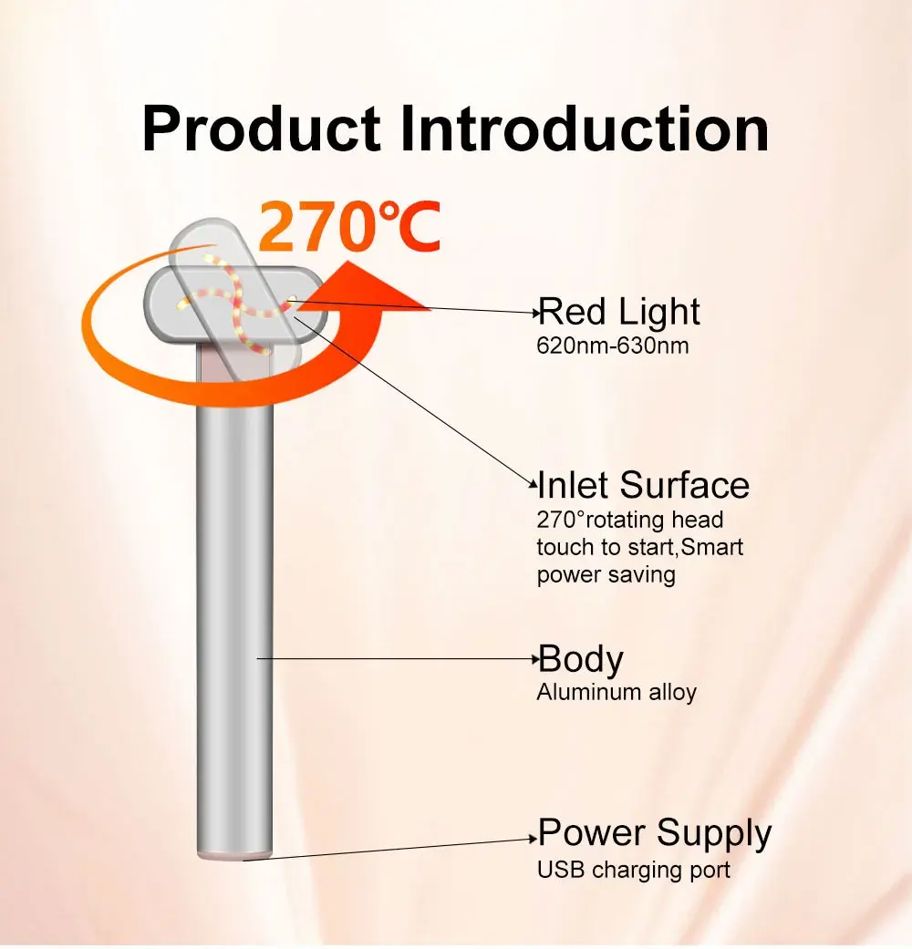 Anti-Veroudering Microcurrent Gezichtsmassageapparaat Oplaadbaar Ems Rood Licht Therapie Oog Schoonheid Pen Toverstaf Oog Schoonheid Instrument
