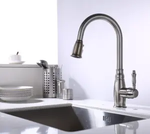 Laiton de haute qualité tirer vers le bas brossé or pulvérisation cuisine mitigeur évier robinets Pull Out Spray