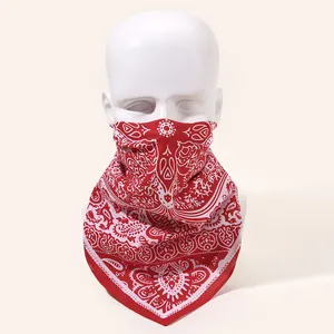 FUBU 100% Cotton Paisley Pattern Bandana Biker Head Wrap handkerchief Red Head Neck Scarf UK Band Boy