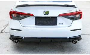 Civic Rear Bumper <b>Lip</b> Matte Black MUGEN Style Rear Bumper <b>Splitter</b> Body Kit for Honda Civic 11th Gen 2021-2024 Car Accessories - Product Image 2