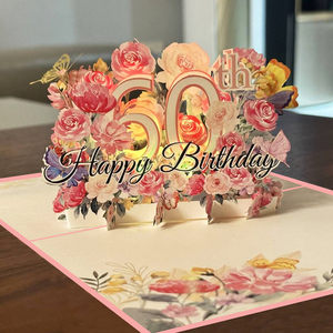 Vente en gros de cartes de vœux pop-up 3D personnalisées faites à la main, papier <span class=keywords><strong>musique</strong></span> légère, chanson numérique <span class=keywords><strong>pour</strong></span> les affaires, <span class=keywords><strong>joyeux</strong></span> <span class=keywords><strong>anniversaire</strong></span>, événements de remerciement - Product Image 1