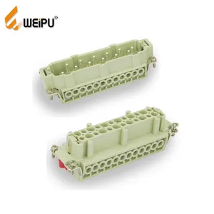 WEIPU 16A 10PIN 830V screw Inserts china cable joint strip rectangular connector with harting