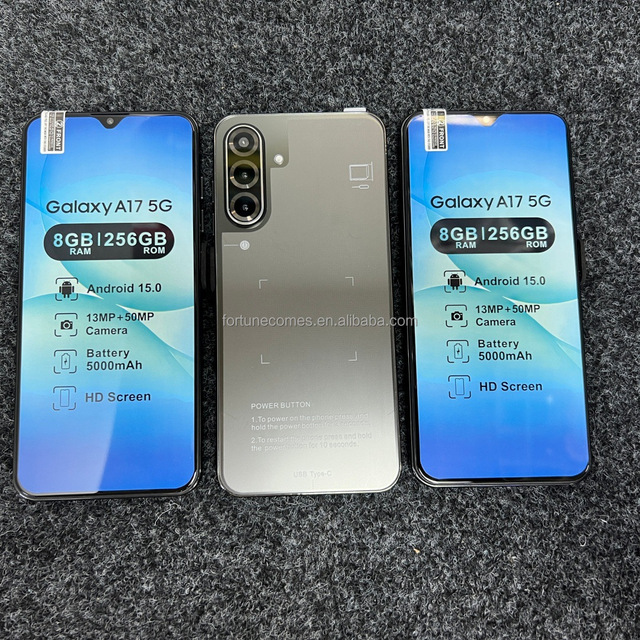 2026 Top Seller Smartphone A17 with 8+256GB Support Dual Card 5G 5000mAh Battery Cellphone HD Screen New Smartphone