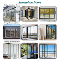 Porte coulissante à double battant en aluminium moderne personnalisée, portes pliantes panoramiques, porte accordéon en aluminium, porte intérieure de balcon
