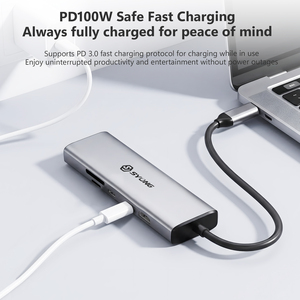 SYONG Hub <span class=keywords><strong>USB</strong></span>-C 10 en 1, Estación de Conexión para Dell, <span class=keywords><strong>HP</strong></span>, Lenovo, Mac, Ethernet de 1000 Mbps, HDMI 4K, <span class=keywords><strong>USB</strong></span> 3.0 *3, Hub PD de 100 W, SD, TF, Audio - Product Image 2