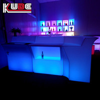 Batterie rechargeable, 16 couleurs changeantes, utilisée pour les fêtes, les boîtes de nuit, bar portable à LED, mobilier de bar à LED, comptoir de bar