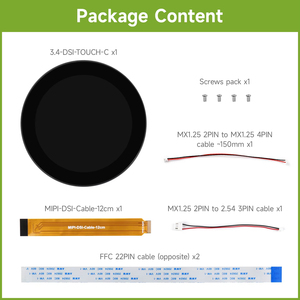 Écran tactile capacitif rond DSI Waveshare 3,4/4 pouces pour Raspberry Pi/RK3576/RK350 720*720, panneau d'affichage IPS 10 points K716 - Product Image 2