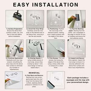 สติ๊กเกอร์ติดพื้นงานแต่งงาน/วันเกิด แบบมันเงา/ด้าน  ลอกออกได้  วัสดุไวนิล - Product Image 4