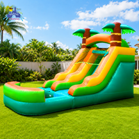 Toboggans gonflables Toboggan aquatique gonflable commercial avec piscine arrière-cour à vendre