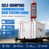 Abri de communication mobile de type conteneur, station intégrée à déchargement automatique et levage hydraulique, cabine télécom préfabriquée