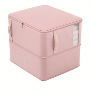 Large Satin Windows Quilted Clothing Organizer Box New Arrival Multifunctional Moving Washable Sustainable <b>Clothes</b> <b>Storage</b> for - Product Image 4