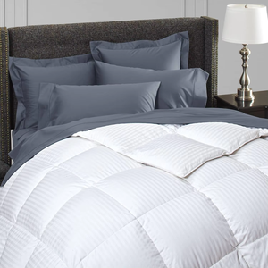 Offres Spéciales européen blanc haute qualité 100% coton microfriber tissu gaufré rayures tissu blanchi couette matelassée - Product Image 1