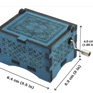 Wooden Music Boxes Laser Engraved Hand Crank Classical Wood <strong>Sunshine</strong> Musical Box <strong>Gifts</strong> for Birthday Christmas Valentine's Day - Product Image 3