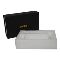 Emballage personnalisé en carton 1200 GSM avec Logo doré, coffrets cadeaux à aimant noir avec couvercle magnétique
