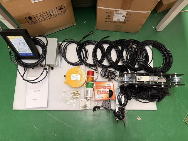 Low Cost Load Moment Indicator Fullset LMI System for Offshore with Anemometer Which Use One Pulley Load Sensor for One Hook