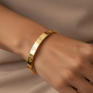 Fashion Zircon Brand Screwdriver Screw <b>Love</b> 316L Stainless Steel 18K Gold Plated <b>Bangle</b> Bracelets for Women and Men - Product Image 3