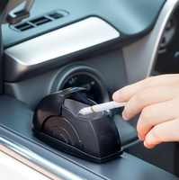 Cendrier sans fumée JIJU en plastique bon marché à fixer sur la portière de voiture avec couvercle, cendrier coupe-vent, accessoires pour fumeurs
