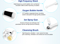 Appareil portable d'hydrodermabrasion 10 en 1, machine faciale à hydro-oxygène et à aspiration des points noirs pour salons/esthétiques et cliniques de peau