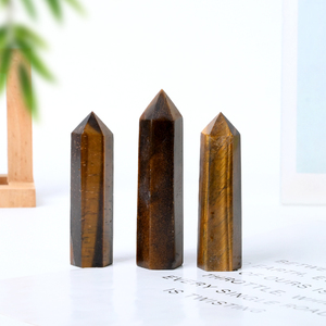 หินไทเกอร์อายธรรมชาติทรงหอคอยสำหรับตกแต่งตามหลักฮวงจุ้ย ขายส่ง - Product Image 4