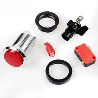 Wintai-Tech Joystick-S01 Kit DIY de Arcade para 2 Jugadores, Codificador USB para PC, Joystick Sanwa, Plástico, 10A, Electrodoméstico, LED