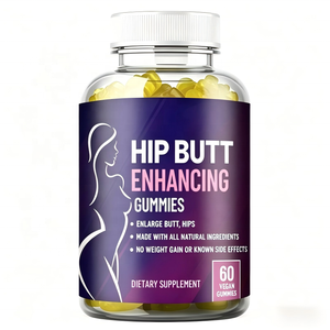 Gummies Halal certifiées GMP de notre propre marque, à haute teneur en herbes naturelles, pour le rehaussement, le repulpage et le raffermissement des fesses et des hanches, pour adultes. - Product Image 1