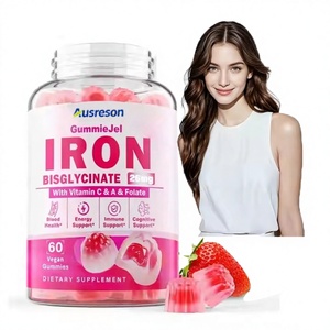 Areson oem תווית פרטי ברזל gummies תוספת תמיכה בריאות דם ברזל מלא גומות עם ויטמין C - Product Image 1