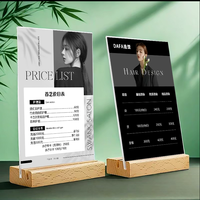 Personnalisé Table Top Petite Publicité Marque Affiche Stand Acrylique Table Carte Affichage Carte Activité Debout Carte