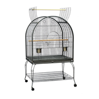 Cage à oiseaux écologique en gros, motif uni, en fer, avec fermeture à bouton-pression et plateau en plastique, vente directe fabricant