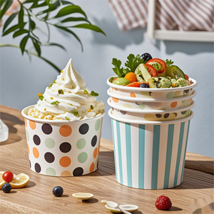 High Quality Ice Cream <b>Cups</b> Wholesale Customized Paper <b>Cup</b> Frozen Ice Cream <b>Cup</b> Food & Beverage Packaging Ice Cream Packaging - Product Image 5
